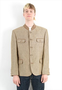 WILD & WALD Vintage Men M Linen Blazer UK 40S Suit Jacket EU