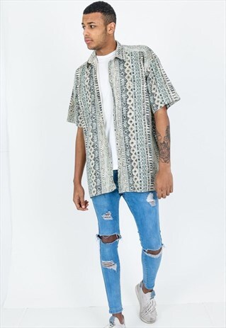 VINTAGE AZTEC PATTERN SHIRT
