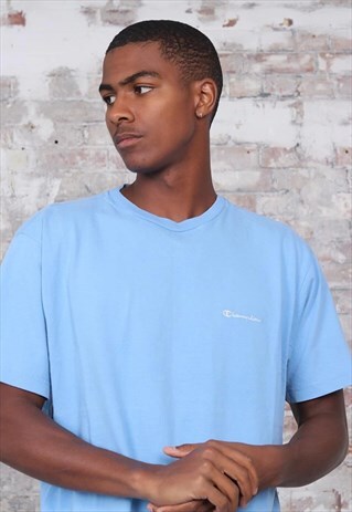 VINTAGE CHAMPION LOGO T-SHIRT BLUE