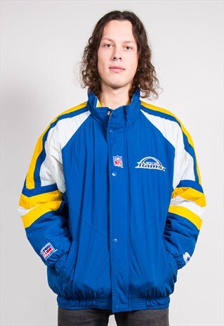 90'S VINTAGE STARTER NFL ST LOUIS RAMS COAT JACKET