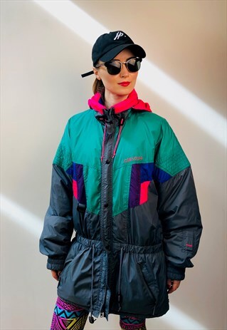 NEVICA VINTAGE 80S JACKET WINDBREAKER COAT PREMIUM SKI NEON