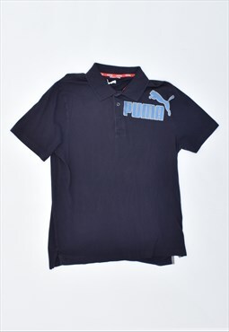 Vintage 90's Puma Polo Shirt Navy Blue