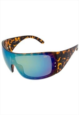 Polarized Tortoise Sunglasses made with Rainbow Mirror Lens