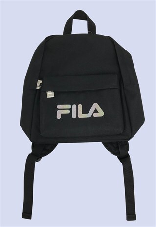 BLACK GLITTER LOGO MINI ZIP AROUND CASUAL FESTIVAL BACKPACK