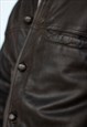 VINTAGE LEATHER JACKET GENUINE IN BLACK L