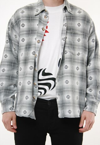 VINTAGE OLDSCHOOL CASUAL MEN RARE COTTON SHIRT 14226
