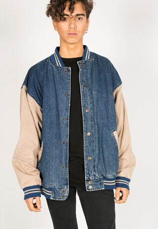 VINTAGE 80S LEE BOMBER DENIM JACKET / S1041