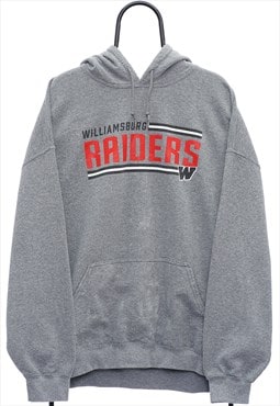Vintage Williamsburg Raiders Grey Sports Hoodie Womens