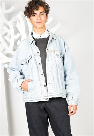 VINTAGE 80'S LEVI'S REVERSIBLE DENIM JACKET / S1191