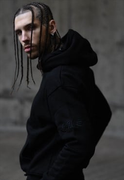 Needle and eagle ultimate hoodie in black