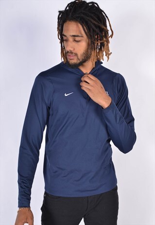 VINTAGE NIKE 1/4 ZIP SWEATSHIRT BLUE