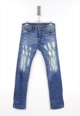 Diesel Slim Fit Low Waist Jeans in Blue Denim - 46