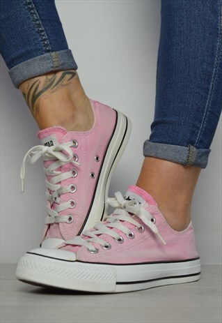 VINTAGE 90S CONVERSE PINK OX SHOES GRUNGE RETRO PREPPY
