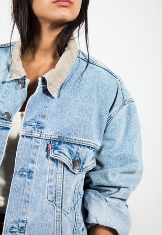 VINTAGE 80S LEVI'S REWORKED COLLAR JACKET / 0179