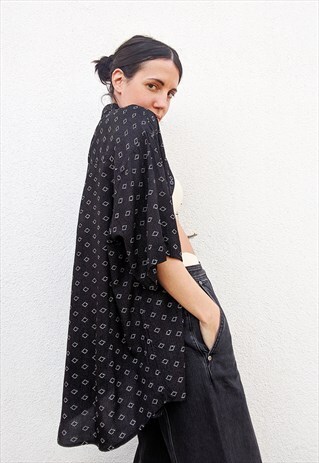 VINTAGE PATTERNED OVERSIZED SHIRT