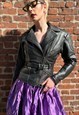 Vintage Belstaff Black Leather Moto Jacket