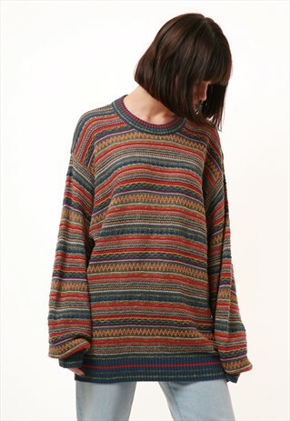 90S VINTAGE MONTE CARLO STRIPED JUMPER SWEATER 15400