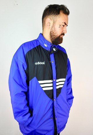 90S ADIDAS BLUE & BLACK PUFFER COAT