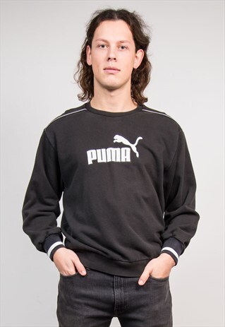 VINTAGE 90'S BLACK PUMA SWEATSHIRT SWEATER