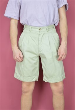 Vintage beige classic cotton shorts