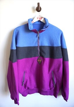 Vintage Fleece Jumper Pullover Sweater Sweatshirt Run Jacket