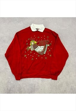 Vintage Christmas Sweatshirt Women's L