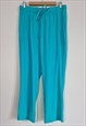 VINTAGE 90'S CYAN BLUE LIGHTWEIGHT SLOUCHY TROUSERS