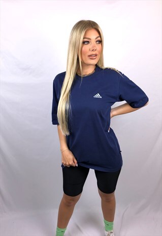 VINTAGE ADIDAS T SHIRT IN NAVY