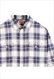 VINTAGE 90'S WRANGLER SHIRT SHORT SLEEVE CHECK BUTTON UP