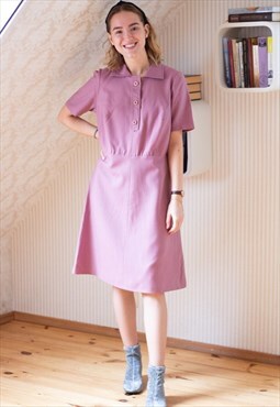 Light purple soft short sleeve dress