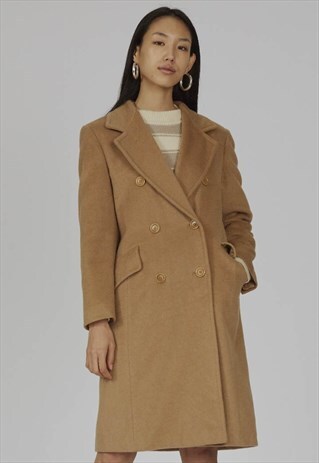VINTAGE MAXMARA DOUBLE BREASTED CAMEL COAT