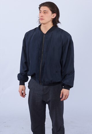 VINTAGE DHAGA 1980'S SILK BOMBER JACKET