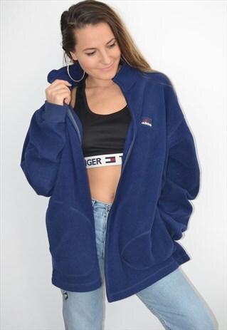 90S ADIDAS VINTAGE FLEECE TRACK JACKET