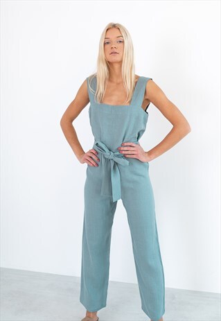 DAKOTA LINEN JUMPSUIT / LOOSE OVERALLS / ROMPER