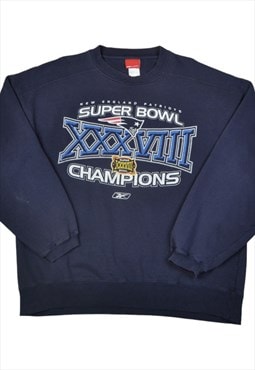 Vintage Reebok NFL Super Bowl Sweater Navy XL