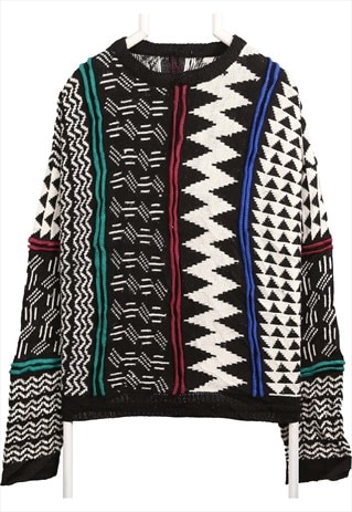 Vintage 90's Hardwood&Pine Jumper Knitted Long Sleeve Aztec