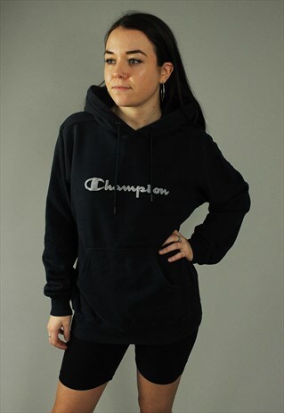 VINTAGE CHAMPION NAVY HOODIE