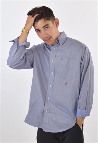 VINTAGE BLUE 90S TOMMY HILFIGER 90S SHIRT
