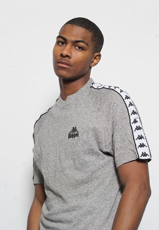 VINTAGE KAPPA LOGO T-SHIRT GREY MARL