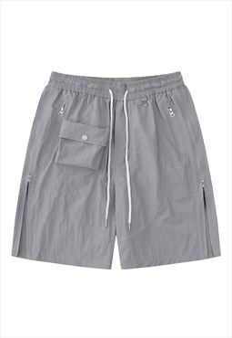 Sports shorts premium small pocket skater pants in grey