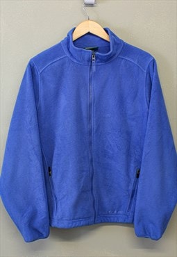 Vintage L.L.Bean Fleece Sweater Blue Zip Up With Tonal Logo