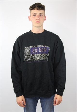 VINTAGE GRAPHIC BLACK SWEATSHIRT