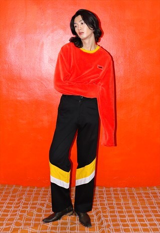 THREE-TONE V PANTS IN BLACK