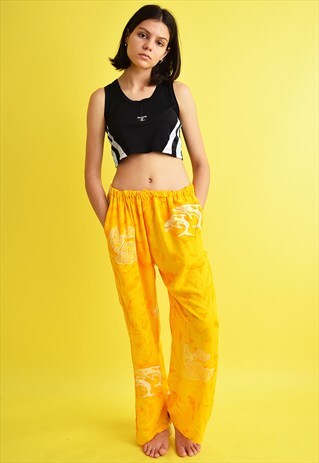 90'S RETRO TIE DYE HIPPIE BOHO LOOSE HAREM TROUSERS