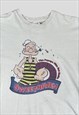 Vintage 90s Popeye T-shirt White with screen printed design