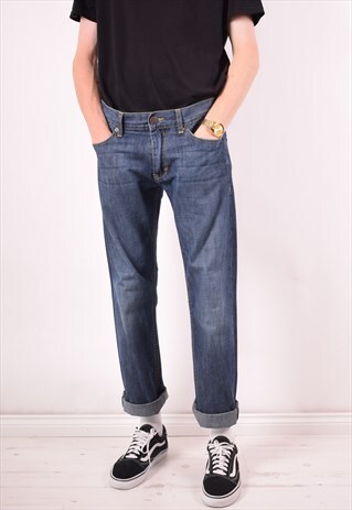 ARMANI MENS VINTAGE JEANS W30 L32 BLUE 90S