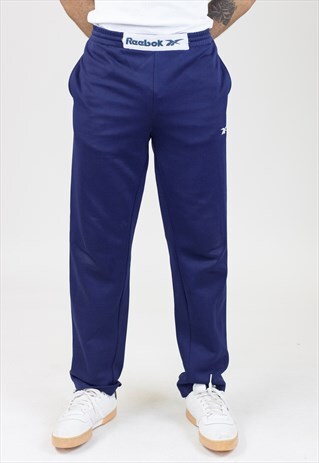 VINTAGE 90S REEBOK NAVY TRACKSUIT BOTTOMS