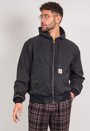 CARHARTT DUCK WORK JACKET HOODED CHORE