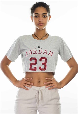 VINTAGE BASKETBALL LOGO REWORKED CROP TOP 90S XL 3.3