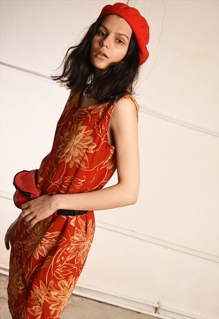 90'S RETRO FLORAL PRINT SUMMER MINI FESTIVAL DRESS
